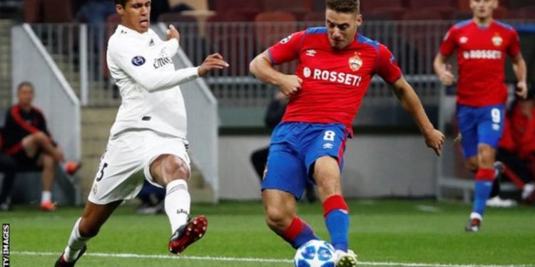 UCL: Real Madrid beaten by CSKA Moscow in Russia