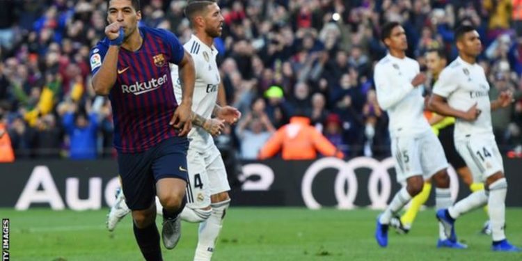 Barcelona 5-1 Real Madrid: Luis Suarez scores hat-trick in Camp Nou trashing