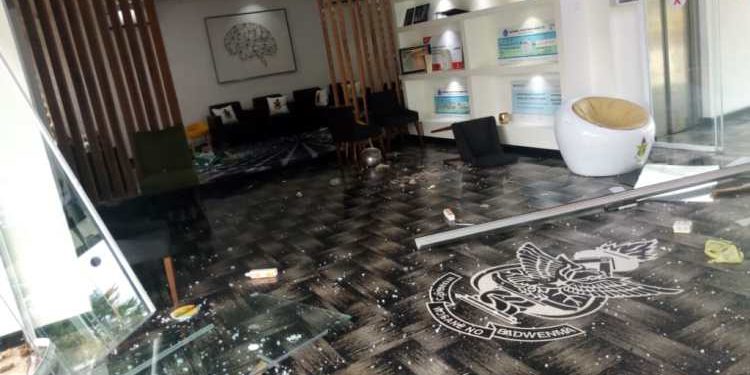 PICTURES: KNUST Central Administration block in ruins