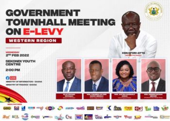 Government to Hold Second Edition of Townhall Meeting on E-Levy in Western Region.