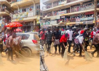 Musician forced to sweep streets after turning up late for music show