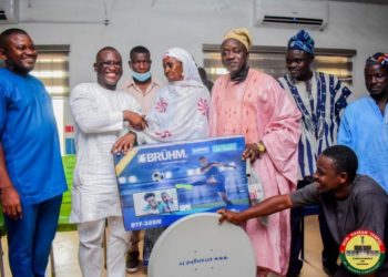 Gushegu MP, Tampuli donates 125 plasma TVs to elderly on 6th March day