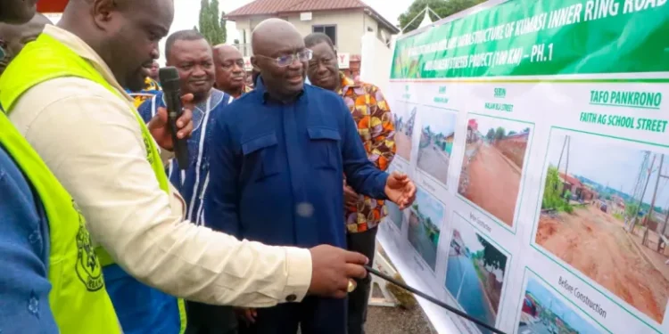 Bawumia commissions 100 kilometers of Kumasi inner city roads