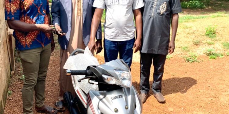 Kennedy Agyapong Supports NPP Founder in Savannah Region with Motorbike
